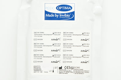 Arthrex AR-1926BC Peek-Optima Stre Anchor BioComposite PushLock 3.5 x 19.5mm